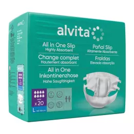 ALVITA All-in-One Inkontinenzhose maxi large Nacht, 20 St