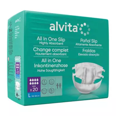 ALVITA All-in-One Inkontinenzhose maxi large Nacht, 20 St