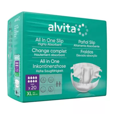 Alvita All-in-One Inkontinenzhose maxi xl Nacht, 20 St Alvita All-in-One Inkontinenzhose maxi xl Nacht, 20 St