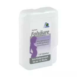 FOLSÄURE 800 Plus B12+Jod Tabletten, 120 St