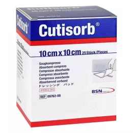 CUTISORB Saugkompressen steril 10x10 cm, 25 St
