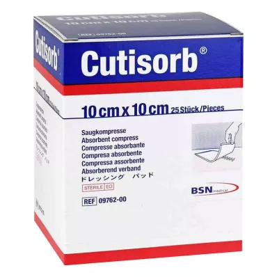 CUTISORB Saugkompressen steril 10x10 cm, 25 St