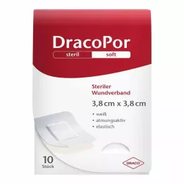 DRACOPOR Wundverband 3,8x3,8 cm steril, 10 St