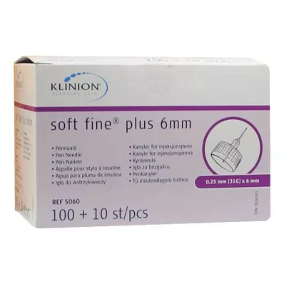 SOFT FINE plus Kanülen 6 mm 31 G 0,25 mm, 110 St