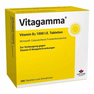 Vitagamma® D3 1.000 I.E. Vitamin D3 Tabletten, 200 St