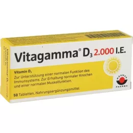 VITAGAMMA D3 2.000 I.E. Vitamin D3 NEM Tabletten, 50 St