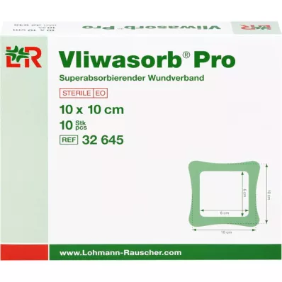 VLIWASORB Pro superabsorb.Komp.steril 10x10 cm, 10 St
