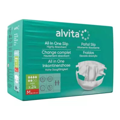 ALVITA All-in-One Inkontinenzhose super medium Tag, 24 St