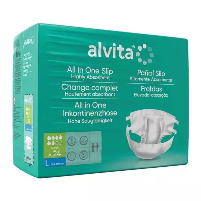 ALVITA All-in-One Inkontinenzhose super large Tag, 24 St
