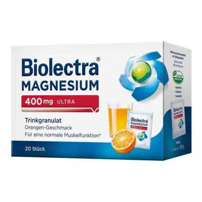 Biolectra Magnesium 400 mg ultra Trinkgranulat Orange, 20 St