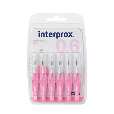 INTERPROX nano rosa Interdentalbürste Blister, 6 St