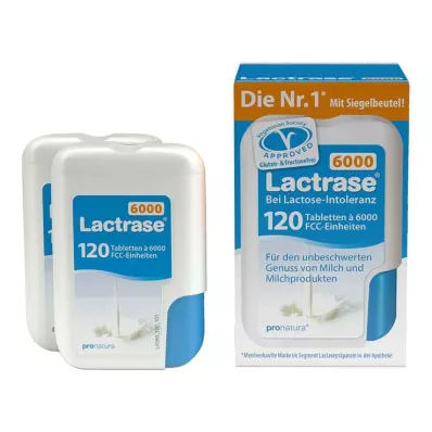 Lactrase 6.000 FCC Tabletten im Klickspender Doppelpack, 2X120 St Lactrase 6.000 FCC Tabletten im Klickspender Doppelpack, 2X120 St