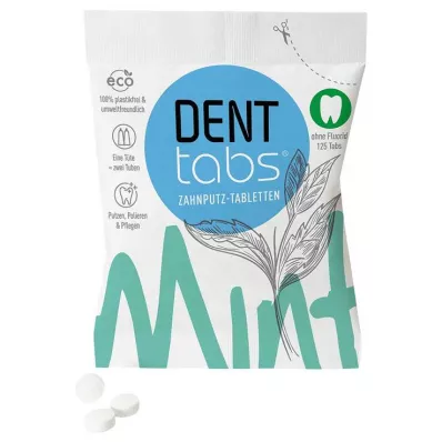 Denttabs Zahnputztabletten stevia-mint fluoridfrei, 125 St