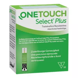 ONE TOUCH Select Plus Blutzucker Teststreifen, 50 St