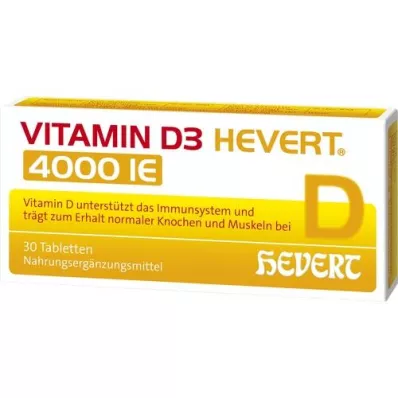 VITAMIN D3 HEVERT 4.000 I.E. Tabletten, 30 St