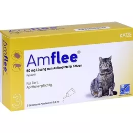AMFLEE 50 mg Spot-on Lösung z.Auftropfen f.Katzen, 3 St