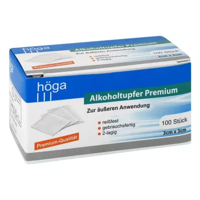 ALKOHOLTUPFER Premium 3x3 cm, 100 St