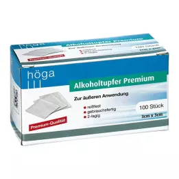 ALKOHOLTUPFER Premium 3x3 cm, 100 St