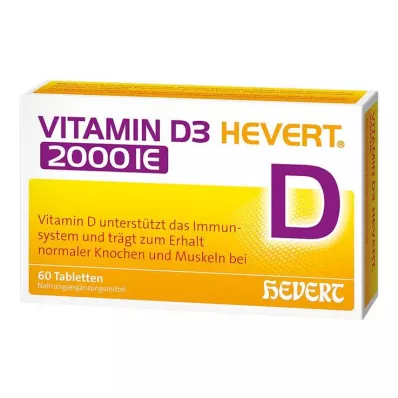 Vitamin D3 Hevert 2.000 I.E. Tabletten, 60 St