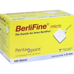 BERLIFINE micro Kanülen 0,25x8 mm, 100 St