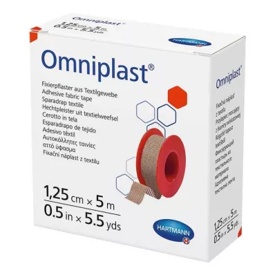 OMNIPLAST Fixierpflaster Textilgew.1,25 cmx5 m, 1 St