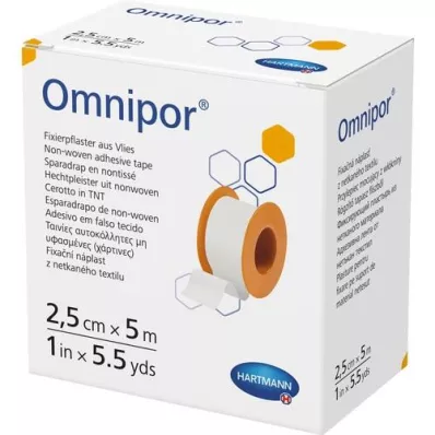 OMNIPOR Fixierpflaster Vlies 2,5 cmx5 m, 1 St