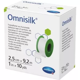 OMNISILK Fixierpflaster Kunstseide 2,5 cmx9,2 m, 1 St