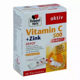 DOPPELHERZ Vitamin C 500+Zink Depot DIRECT Pellets, 20 St