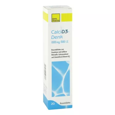 Calci D3-Denk 1000 mg / 880 I.E. Brausetabletten, 20 St
