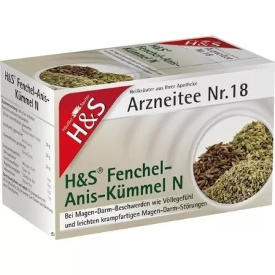 H&amp;S Fenchel-Anis-Kümmel N Filterbeutel, 20X2.0 g