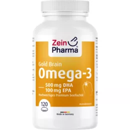 OMEGA-3 Gold Gehirn DHA 500mg/EPA 100mg Softgelkap, 120 St
