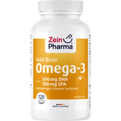 OMEGA-3 Gold Gehirn DHA 500mg/EPA 100mg Softgelkap, 120 St