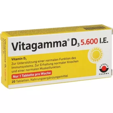 VITAGAMMA D3 5.600 I.E .Vitamin D3 NEM Tabletten, 20 St