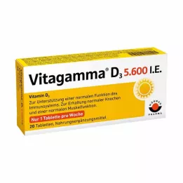 VITAGAMMA D3 5.600 I.E .Vitamin D3 NEM Tabletten, 20 St