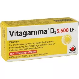 VITAGAMMA D3 5.600 I.E. Vitamin D3 NEM Tabletten, 50 St