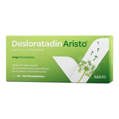 Desloratadin Aristo Antiallergikum 5 mg Filmtabletten, 50 St Desloratadin Aristo Antiallergikum 5 mg Filmtabletten, 50 St
