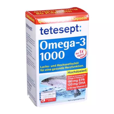 Tetesept Omega-3 1000 Kapseln, 80 St Tetesept Omega-3 1000 Kapseln, 80 St
