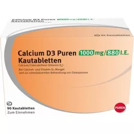 CALCIUM D3 Puren 1000 mg/880 I.E. Kautabletten, 90 St