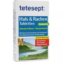 TETESEPT Hals &amp; Rachen Tabletten zuckerfrei, 20 St