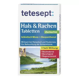 TETESEPT Hals &amp; Rachen Tabletten zuckerfrei, 20 St