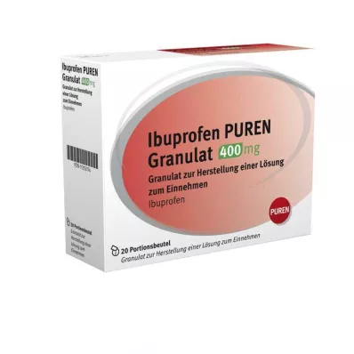 Ibuprofen Puren Granulat 400 mg zur Herstellung einer Lösung zum Einnehmen , 20 St
