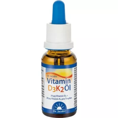 VITAMIN D3K2 Öl Dr.Jacobs Tropfen, 20 ml