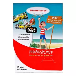 PIRATOPLAST Jungen Pflasterstrips 3 Größen, 16 St