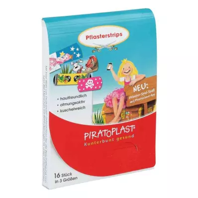 PIRATOPLAST Mädchen Pflasterstrips 3 Größen, 16 St