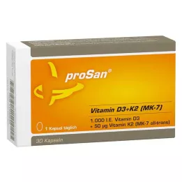 PROSAN Vitamin D3+K2 MK-7 Kapseln, 30 St