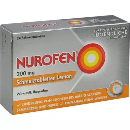 NUROFEN 200 mg Schmelztabletten Lemon, 24 St
