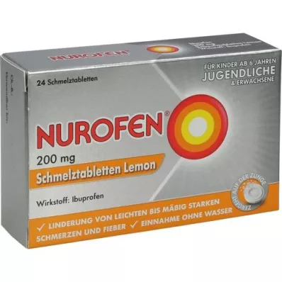NUROFEN 200 mg Schmelztabletten Lemon, 24 St