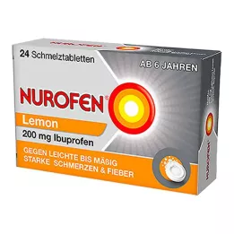 NUROFEN 200 mg Schmelztabletten Lemon, 24 St