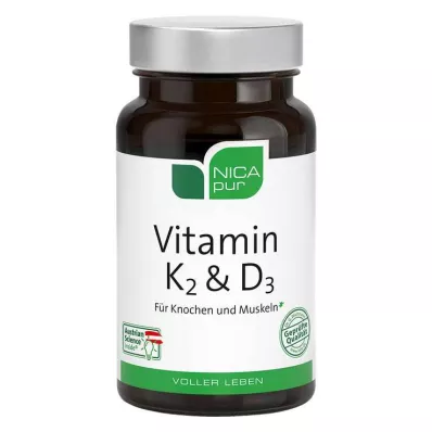 NICAPUR Vitamin K2 &amp; D3 Kapseln, 60 St