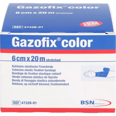 GAZOFIX color Fixierbinde kohäsiv 6 cmx20 m blau, 1 St